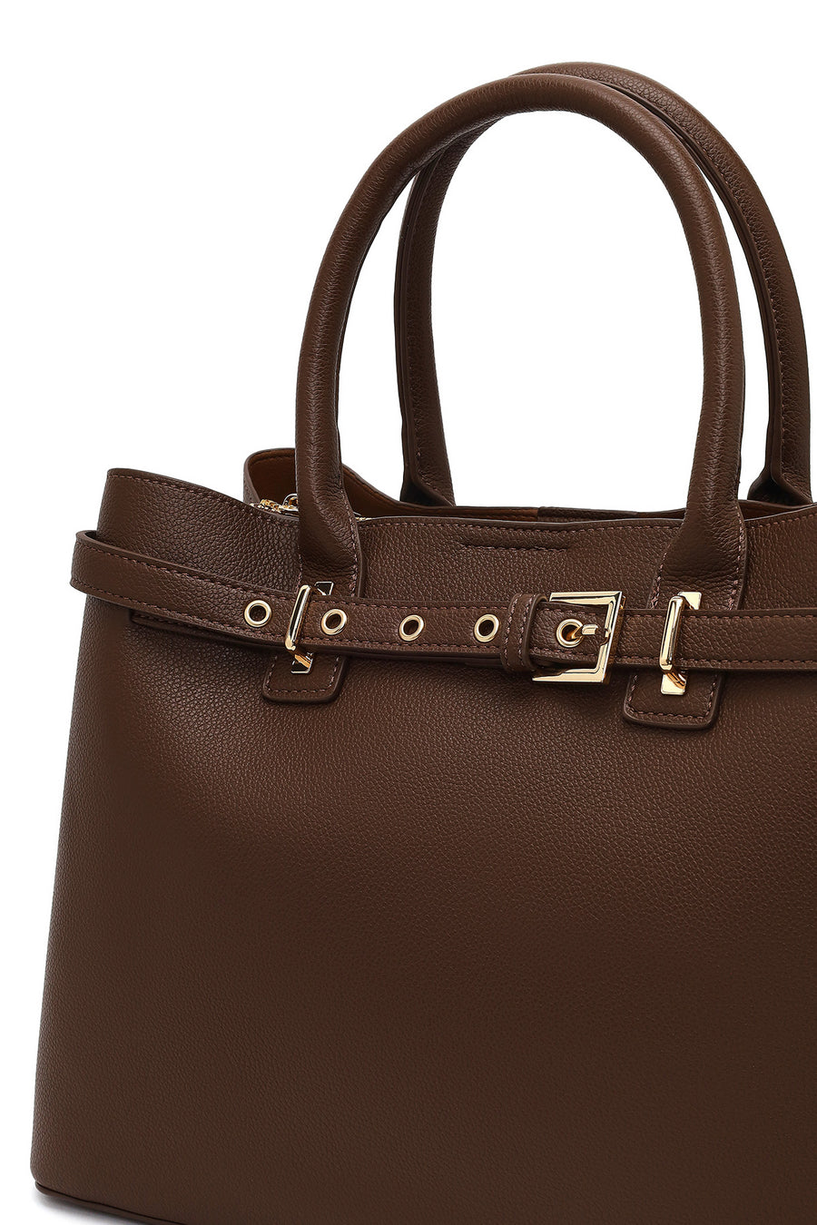 Woman Brown Long-Strap Classic Shoulder Bag