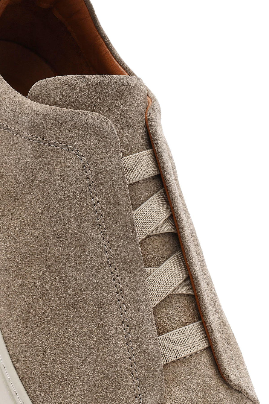 Erkek Bej Süet Deri Sneaker