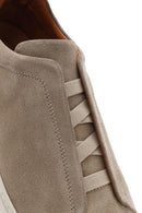 Men's Beige Suede Leather Sneaker | Derimod