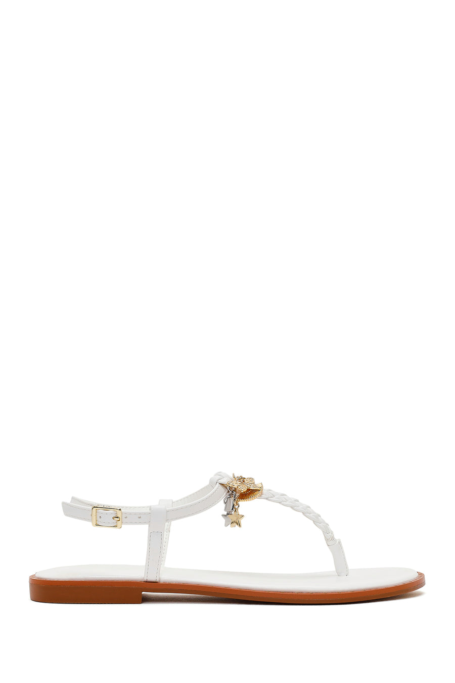Woman White Accessory Toe-Post Sandals 26SFE481318 | Derimod