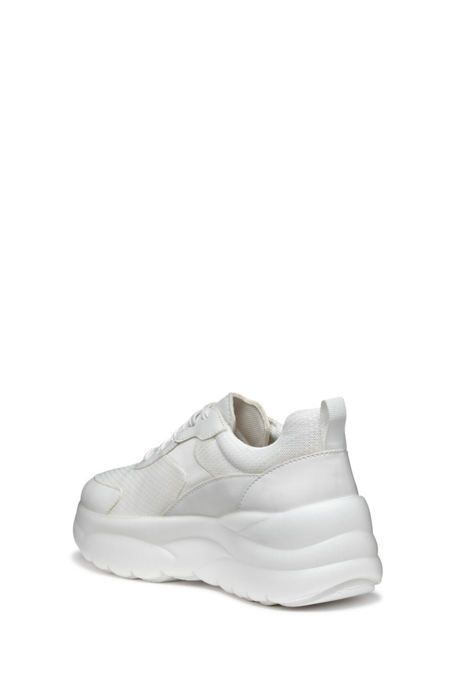 Geox Women's White D Xtors D - Mesh + Geobuck Lace-Up Chunky Sole Sneakers