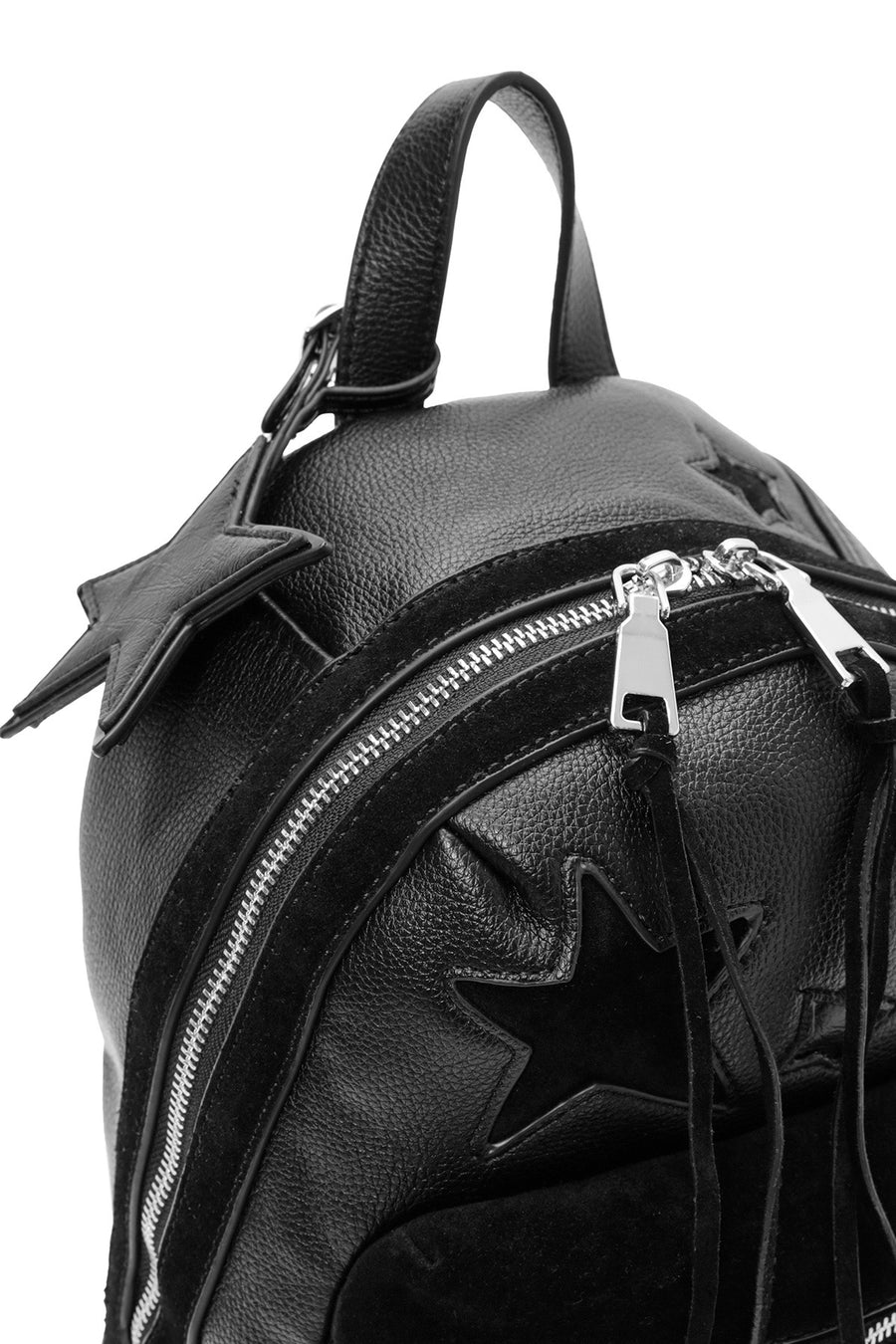Women's Black Star Patterned Backpack