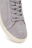 Kadın Gri Bağcıklı Süet Deri Sneaker | Derimod