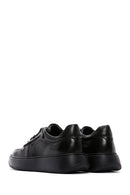 Men's Black Leather Thick Soled Sneaker | Derimod