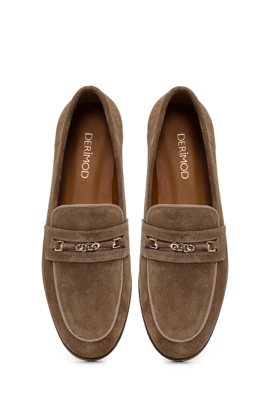 Woman Mink Buckled Suede Masculine Loafer