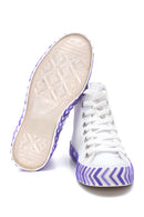 Women's White High Top Sneaker | Derimod