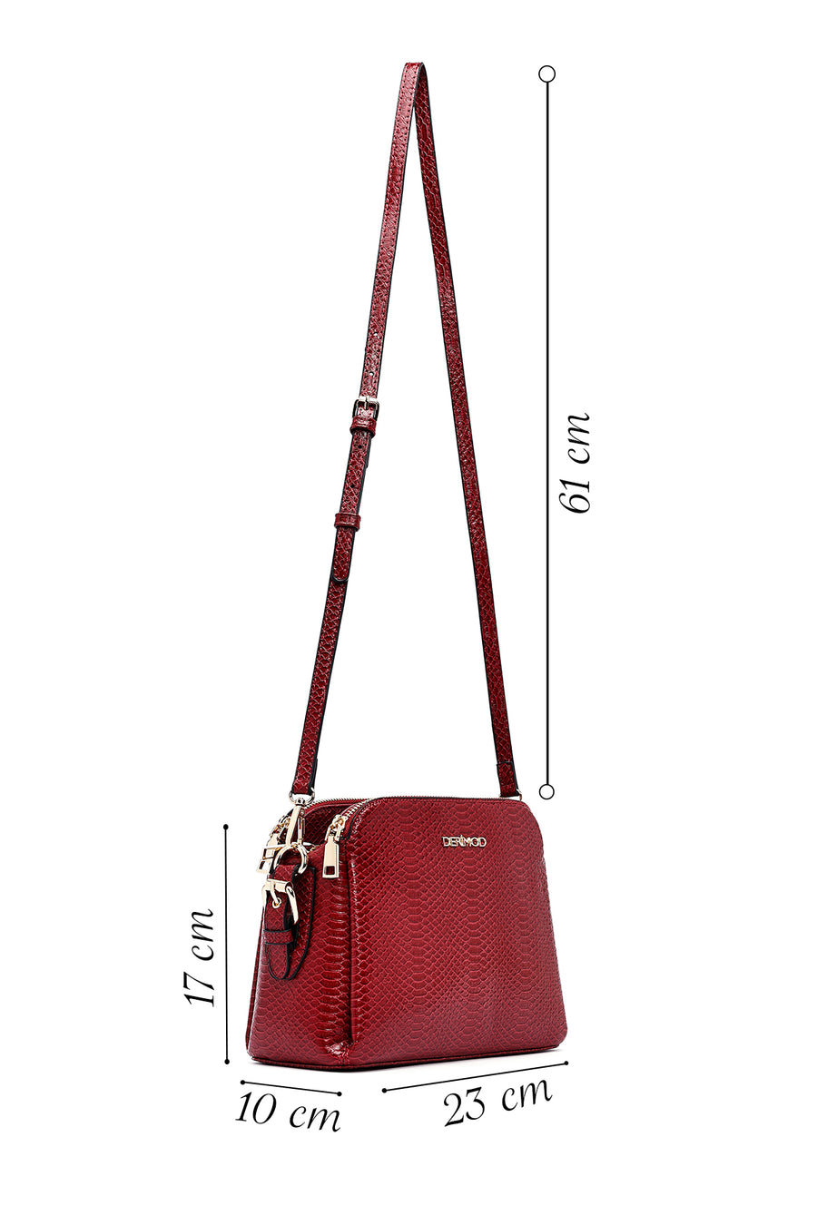 Woman Burgundy Printed Crossbody Bag