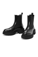 Women's Black Leather Chelsea Boots | Derimod