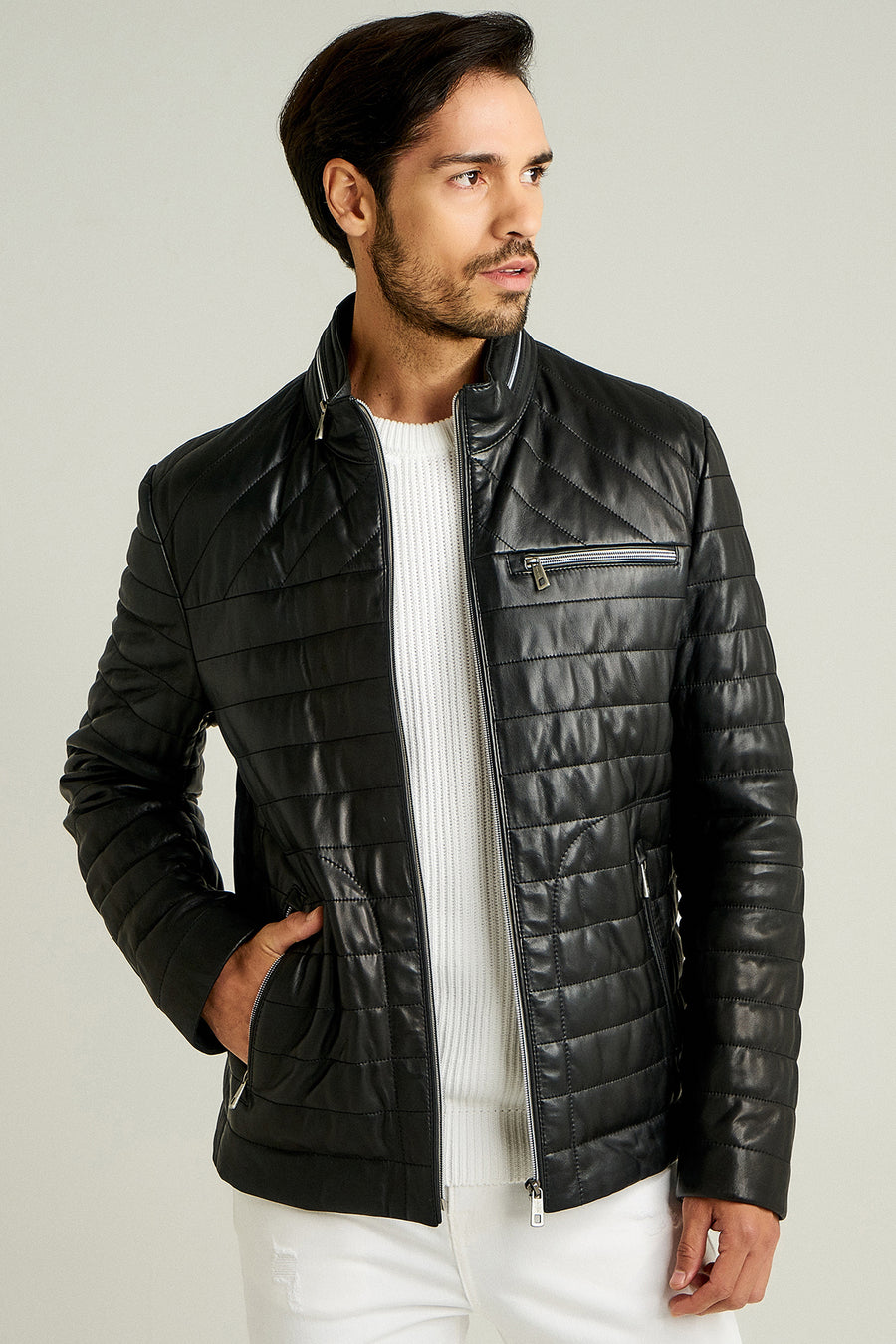 Falcao Men's Leather Jacket