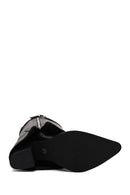 Woman Black Zip Closure Chunky-Heel Boot | Derimod