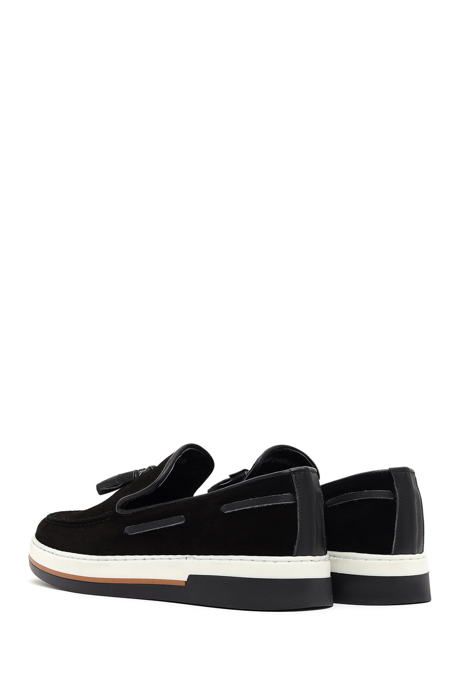 Erkek Siyah Süet Deri Casual Loafer