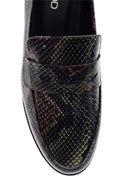 Women's Snakeskin Patterned Leather Loafer | Derimod