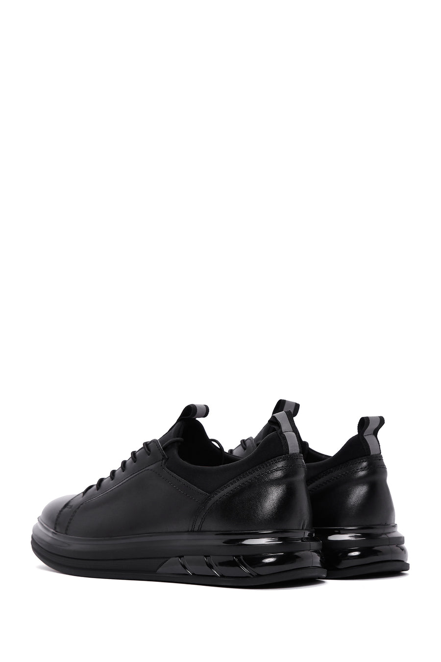 Men's Black Leather Sneaker