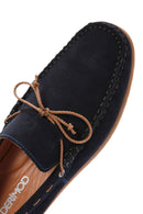 Men's Navy Blue Suede Leather Casual Loafer | Derimod