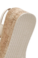 Women's Beige Leather Sandals | Derimod