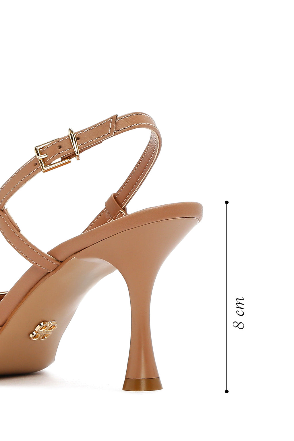 Kadın Pembe Arkası Açık Topuklu Deri Ayakkabı
