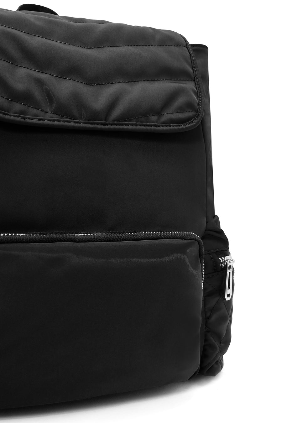 Women's Black Fabric Backpack
