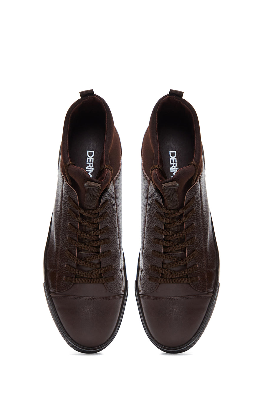 Men's Brown Leather High Top Sneaker