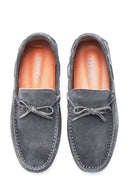 Erkek Gri Süet Deri Casual Loafer | Derimod