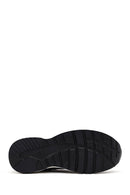 Kadın Siyah Bağcıklı Fermuar Detaylı Dolgu Topuklu Deri Sneaker | Derimod
