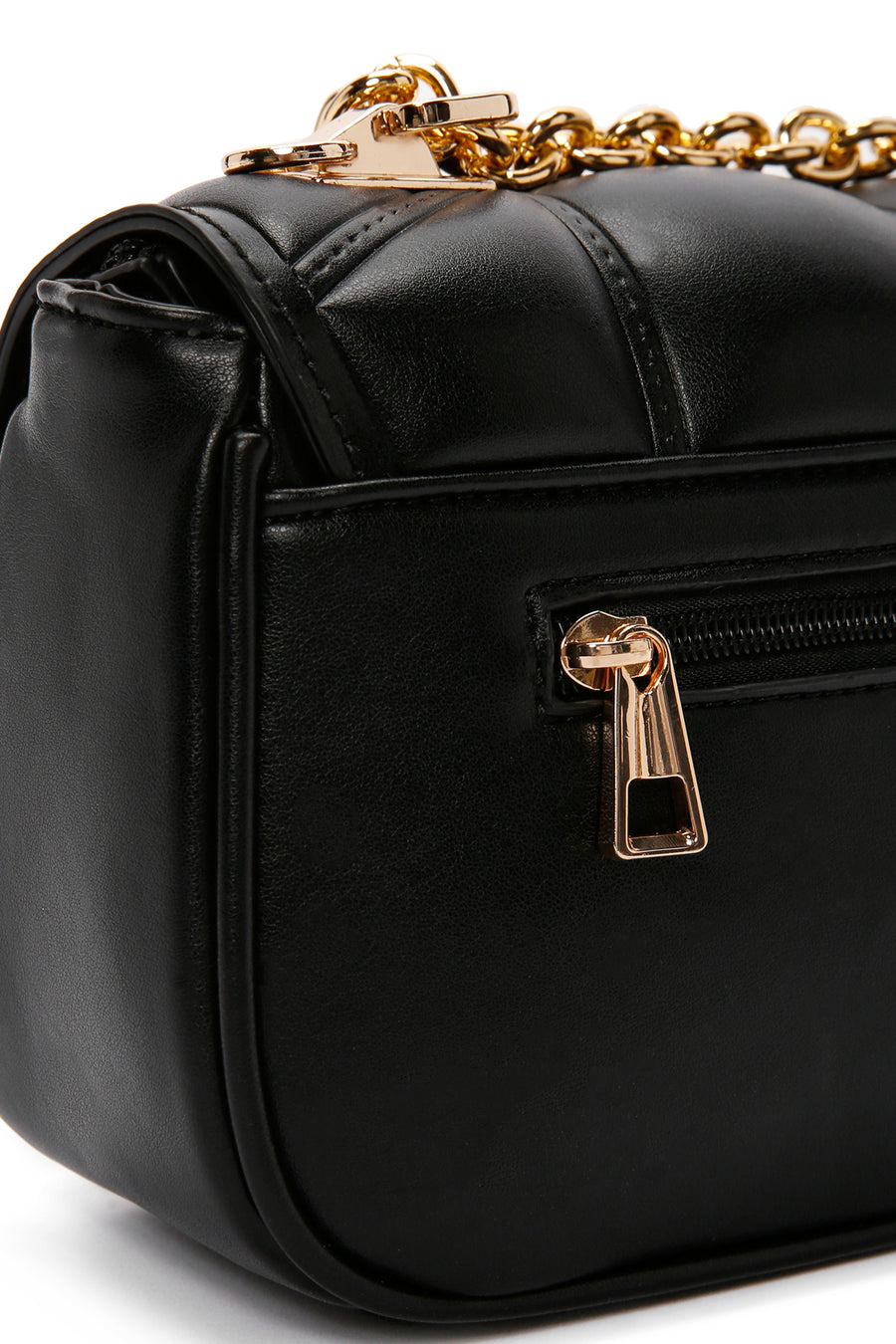 Women's Black Chain Strap Printed Shoulder Bag