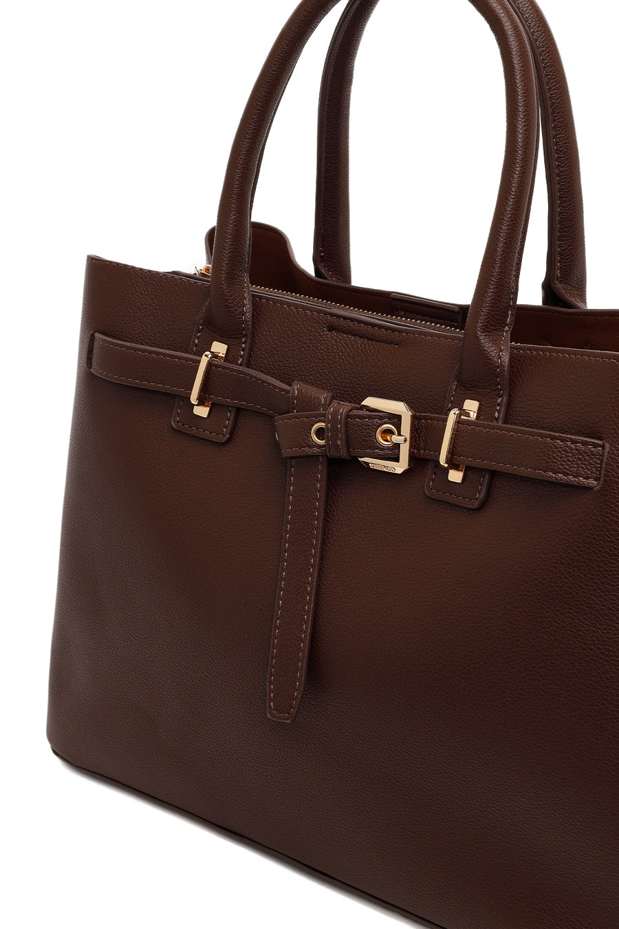 Woman Brown Long-Strap Classic Shoulder Bag