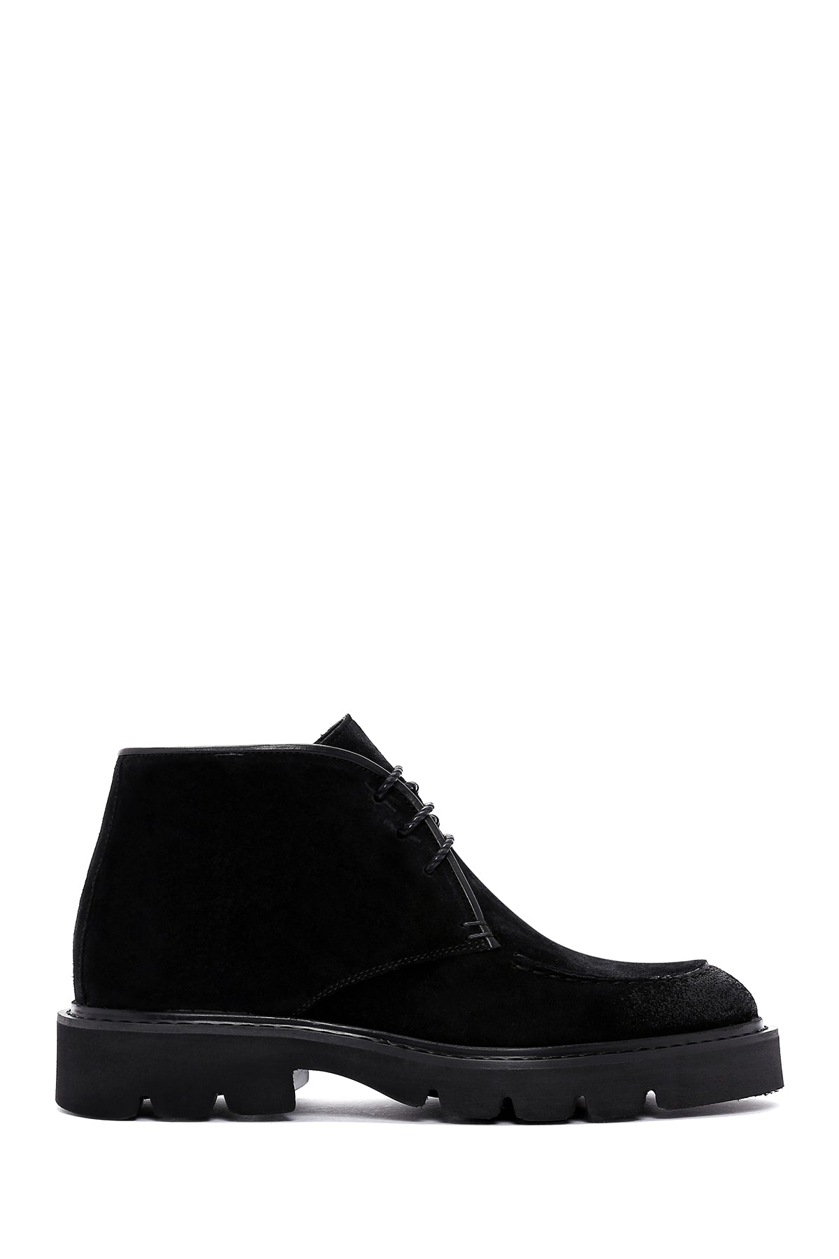 Men's Black Suede Leather Boots 23WFD624210 | Derimod