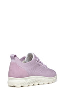 Geox Kadın Mor D Spherica A - Knitt. Text + Sue Bağcıklı Kumaş Sneaker | Derimod