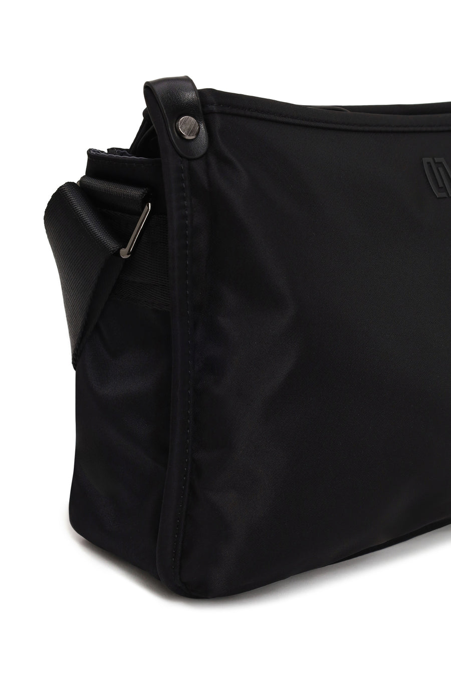 Male Black Fabric Mini Crossbody Bag