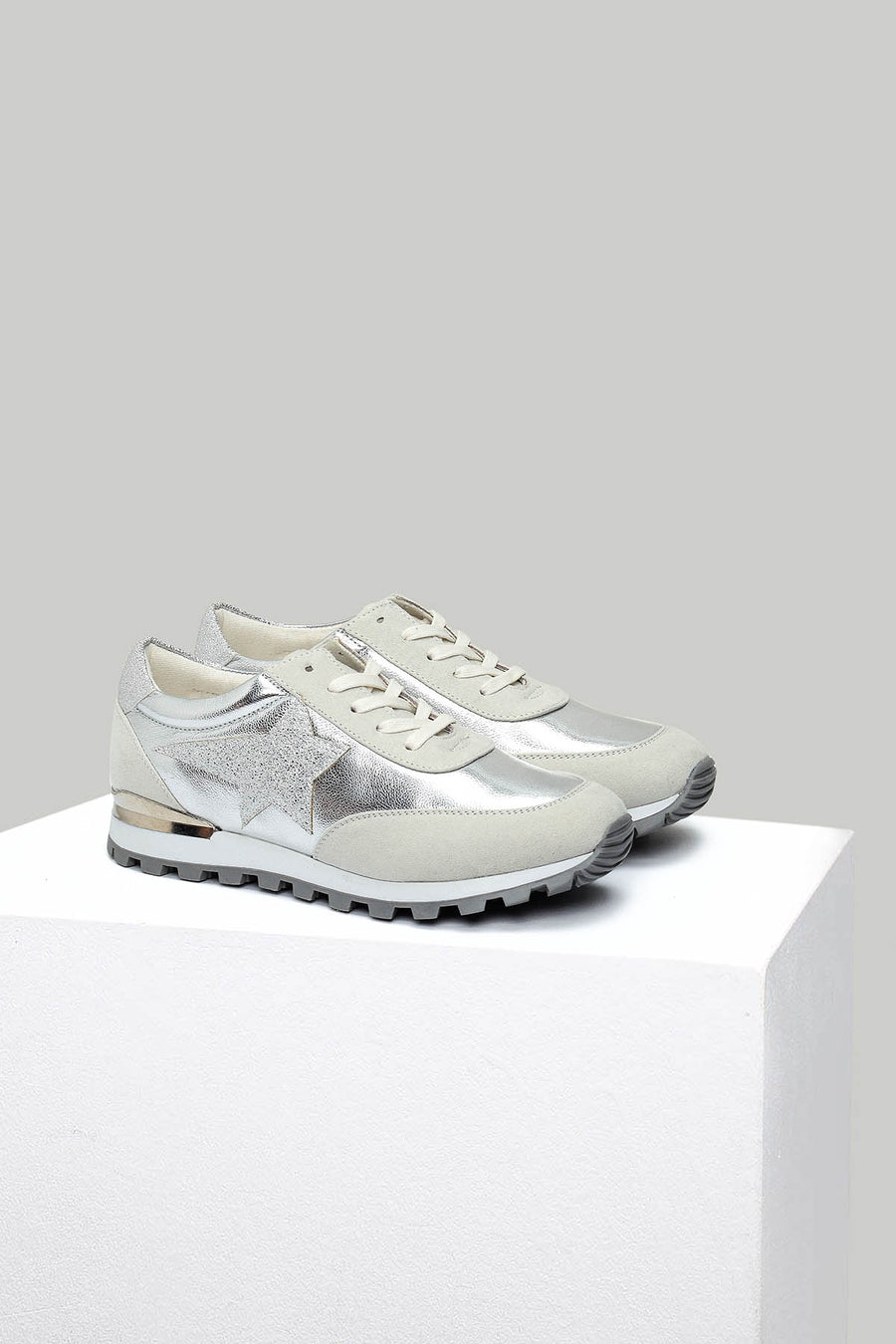 Silver Women's Sports Shoes