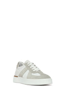 Men's White Lace-up Leather Sneaker | Derimod
