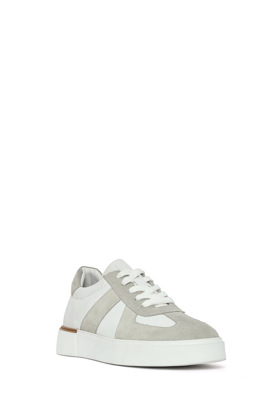 Men's White Lace-up Leather Sneaker