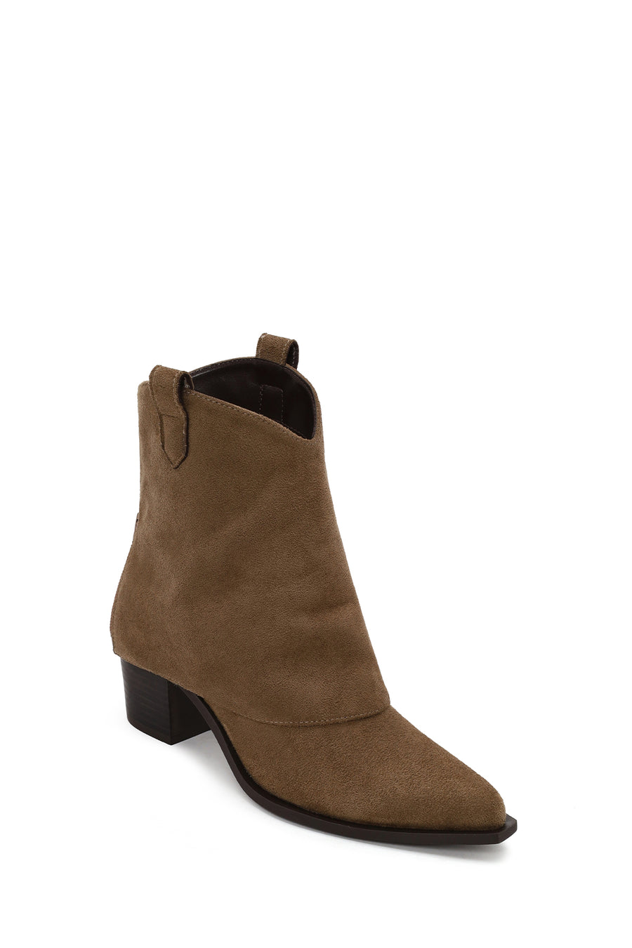 Woman Mink Thick-Heeled Suede Boots