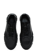 Men's Black Leather Casual Sneaker | Derimod