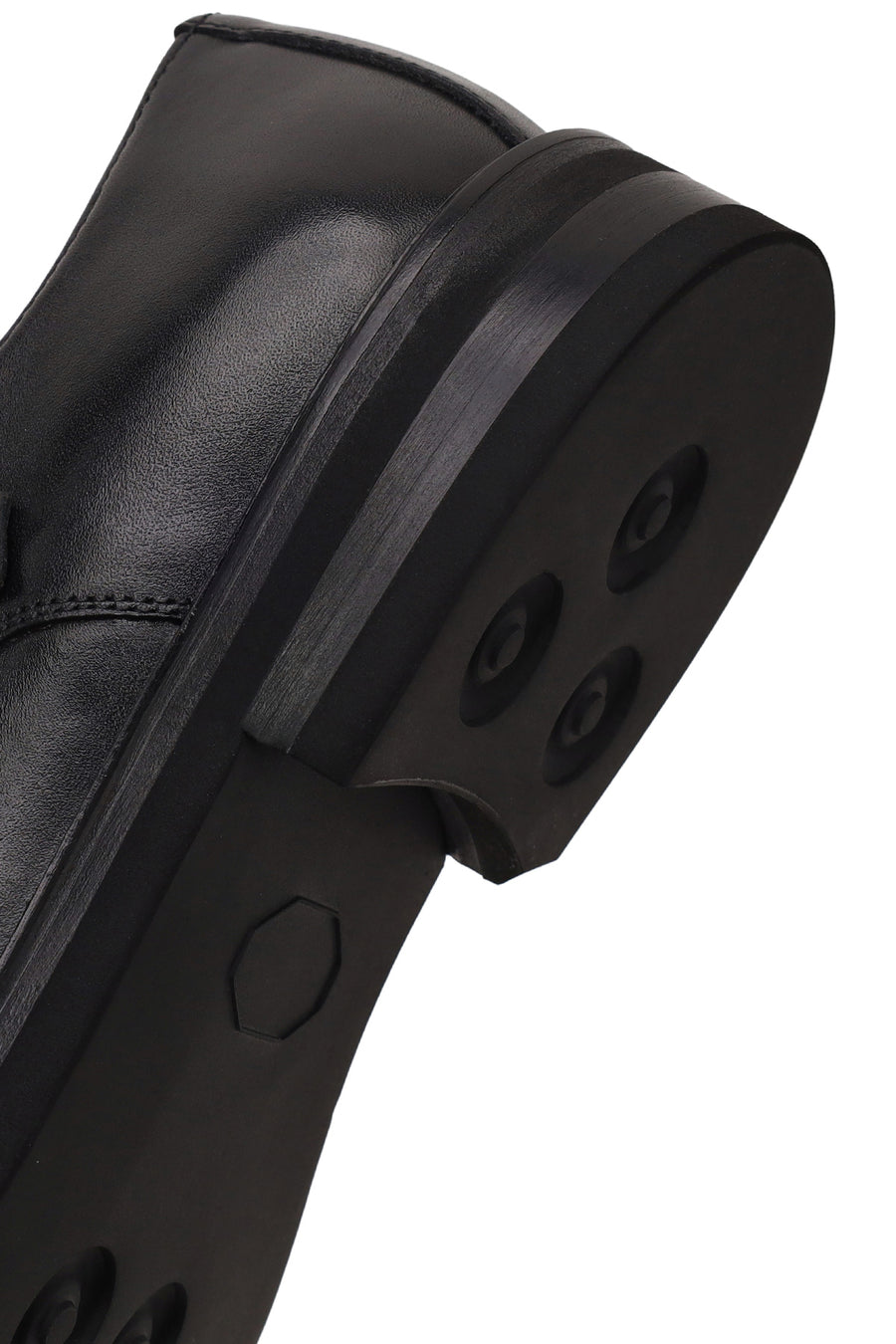 Male Black Double-Buckle Leather Casual Shoes