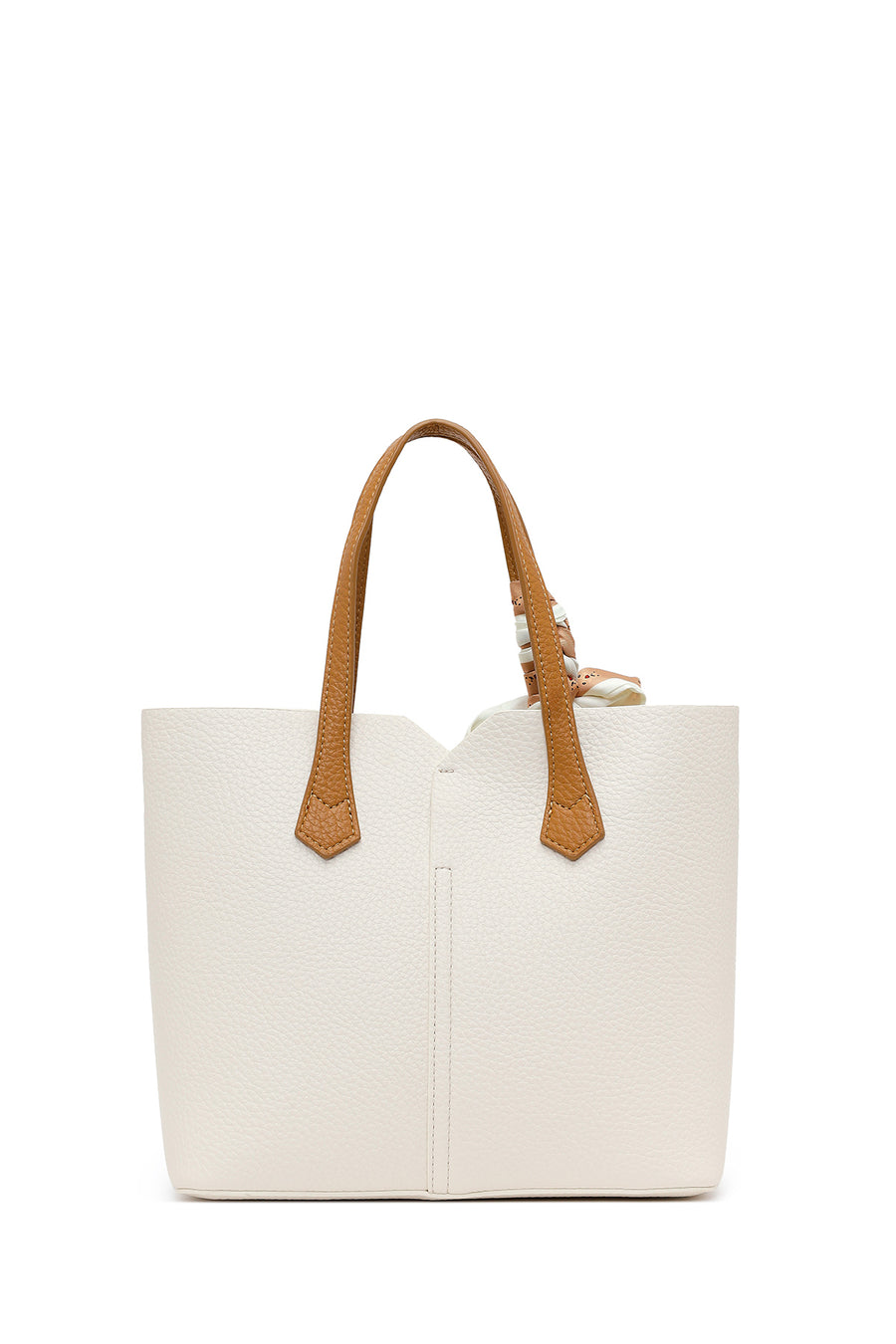 Woman Cream Long-Strap Shoulder Bag