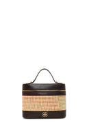 Woman Brown Long-Strap Printed Mini Box Crossbody Bag | Derimod