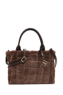 Women's Brown Plush Handbag | Derimod