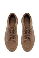 Male Mink Lace-Up Nubuck Leather Sneaker | Derimod
