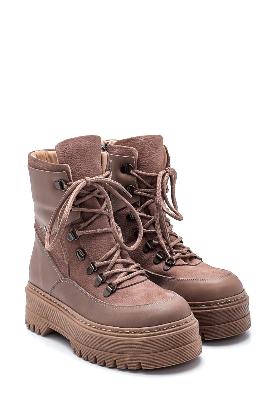 Women's Leather High Sole Boots