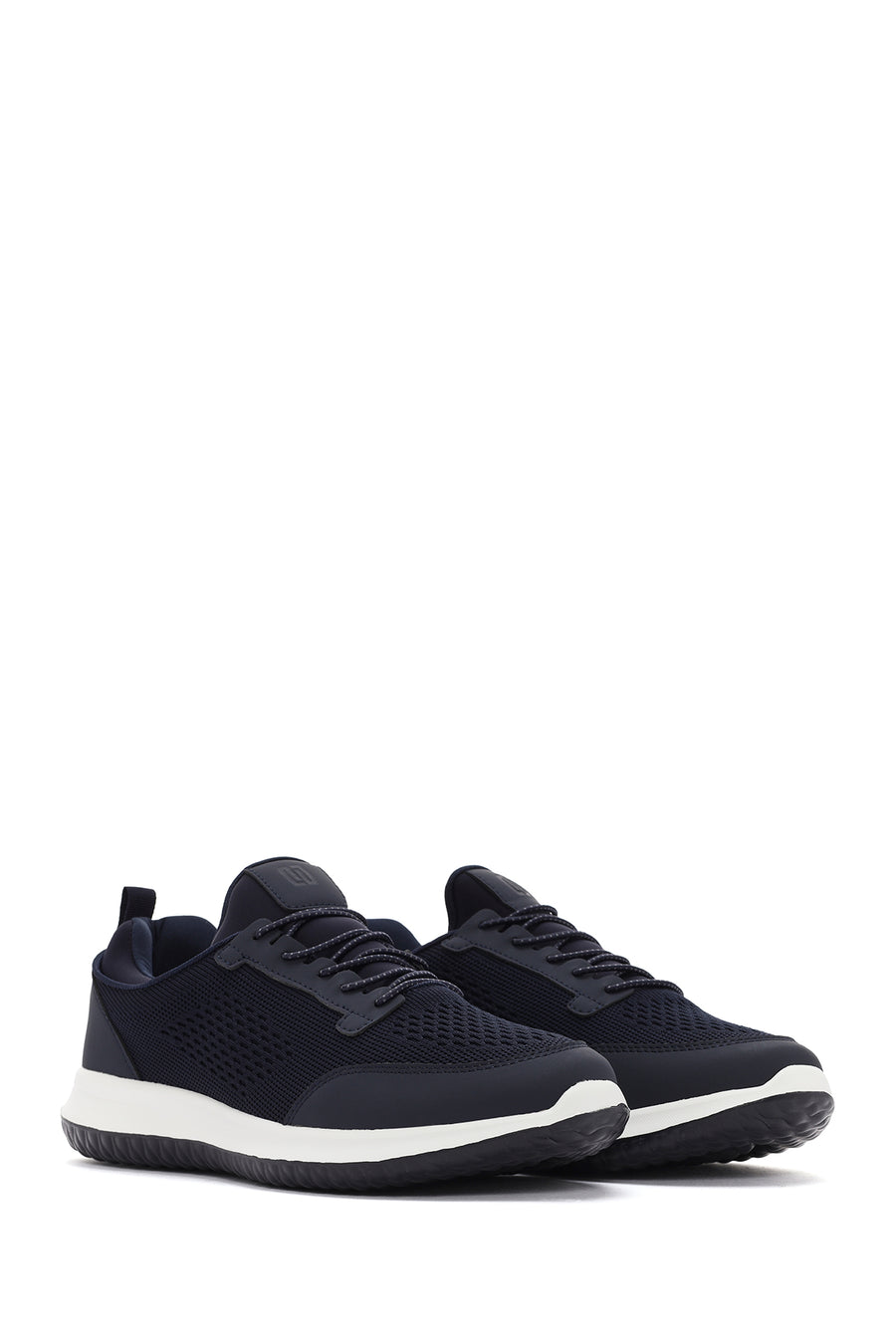 Derimod Zero Men's Navy Blue Lace-Up Thick Sole Fabric Sneaker