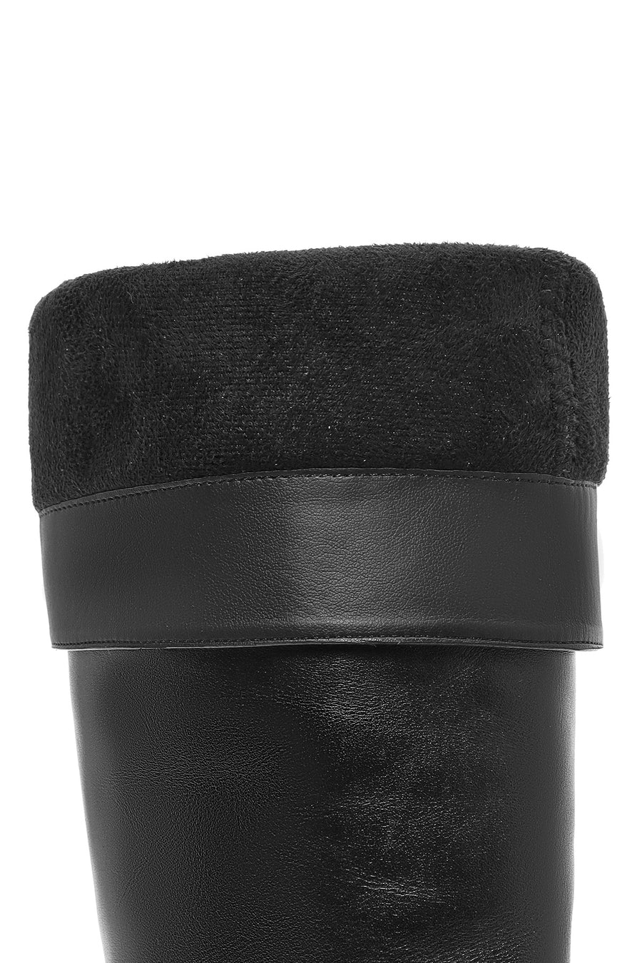 
Women's Black Slim High Heel Leather Boot
