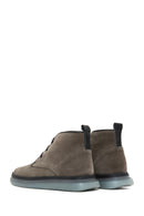 Men's Gray Leather Boots | Derimod