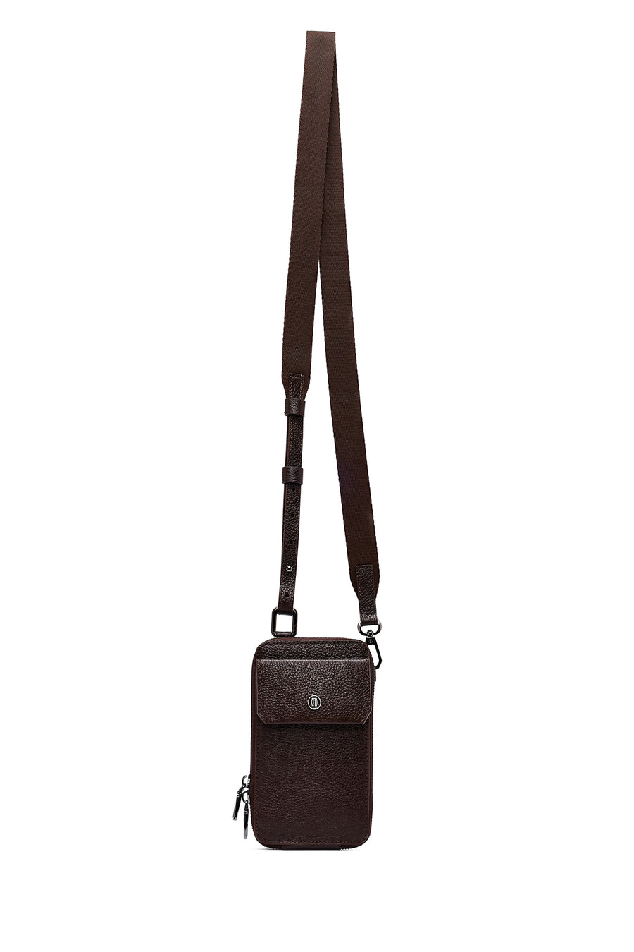 Men's Brown Leather Crossbody Bag