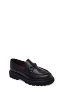 Male Black Leather Casual Loafer | Derimod