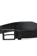 Men's Black Leather Belt | Derimod