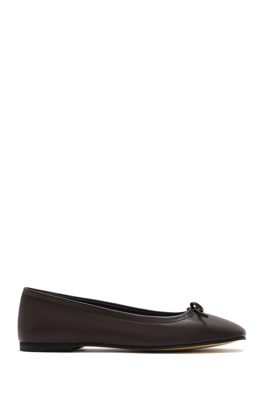 Derimod Flex Woman Brown Bow Leather Ballerine Shoes 26PFD140418 | Derimod