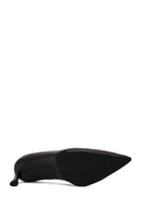 Woman Black Thin-Heeled Leather Stiletto | Derimod
