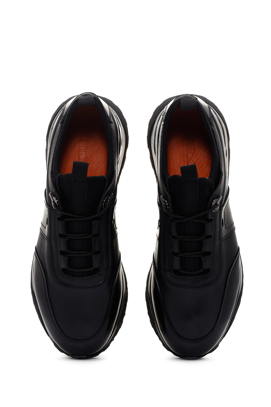 Men's Black Leather Casual Sneaker