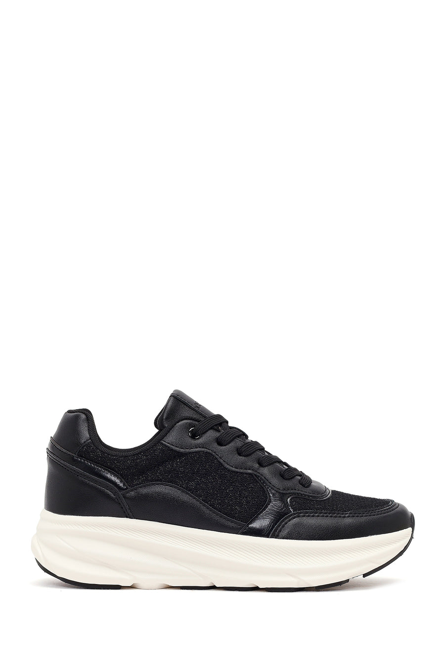 Women's Black Lace-Up Thick Soled Sneaker 26PFE457714 | Derimod